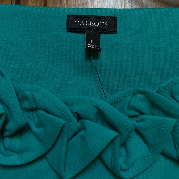 Talbots Ruffle Jersey Shift Dress - Picture 3 of 6